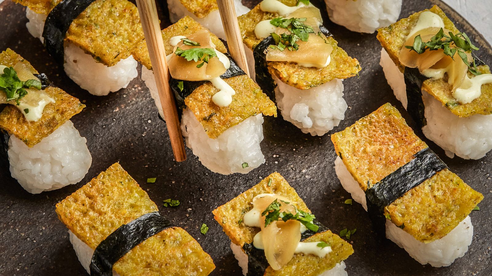 Eier-Sushi – vegan