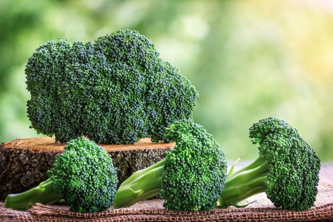 Gesunde grüne Bio Roh Brokkoli Floretten bereit zum Kochen