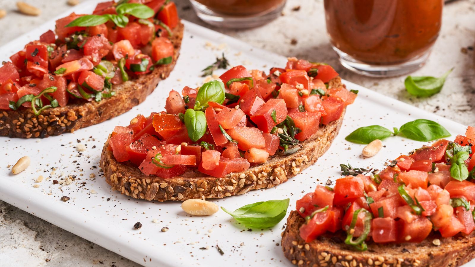 Bruschetta mit Tomatencreme
