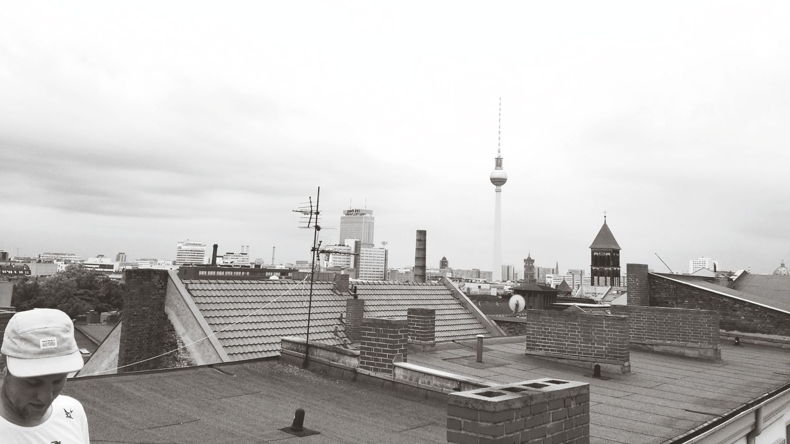 Blick auf graue die Stadt