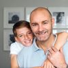 Vater mit Teilglatze