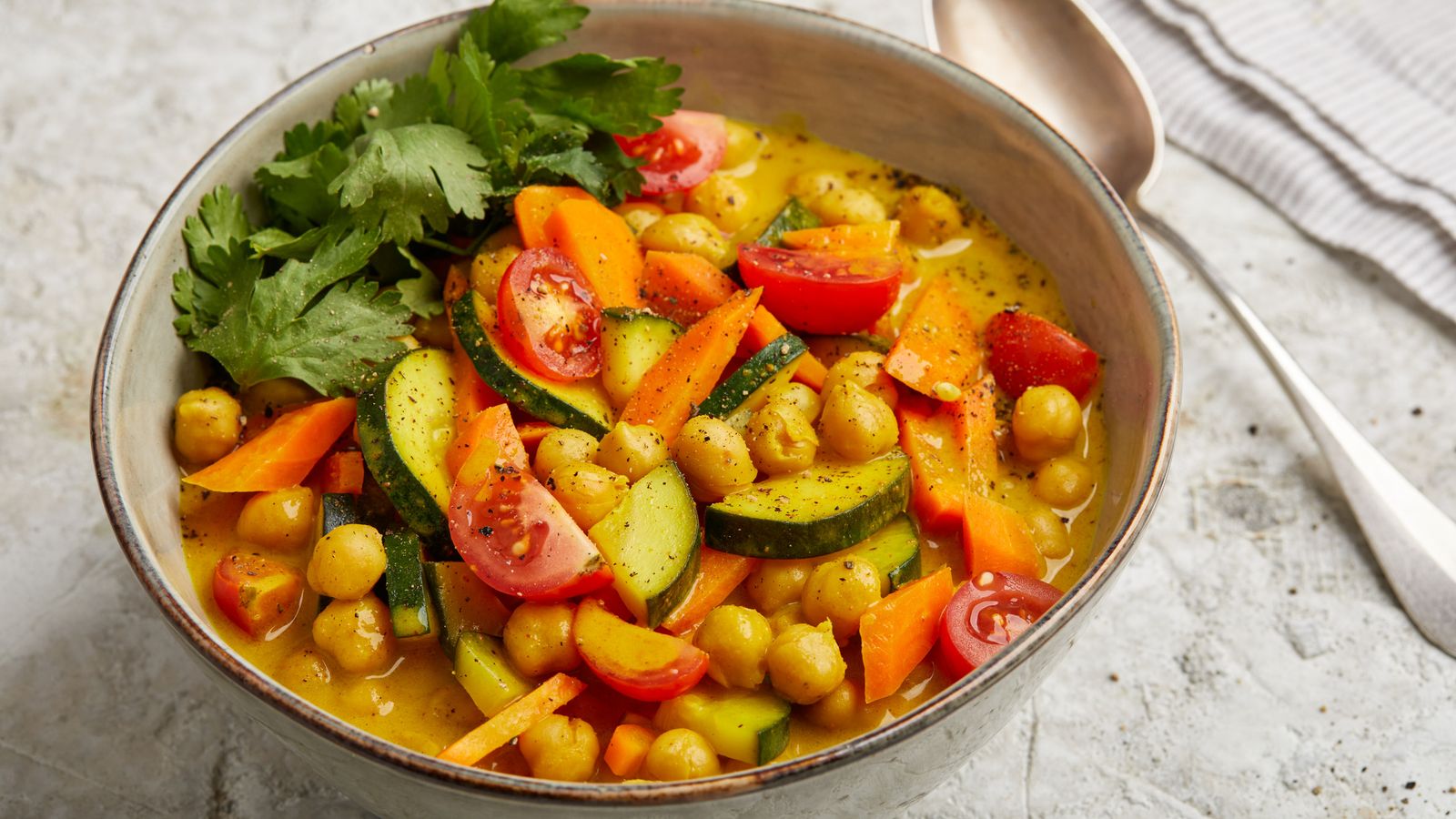 Gemüse-Curry Kichererbsen