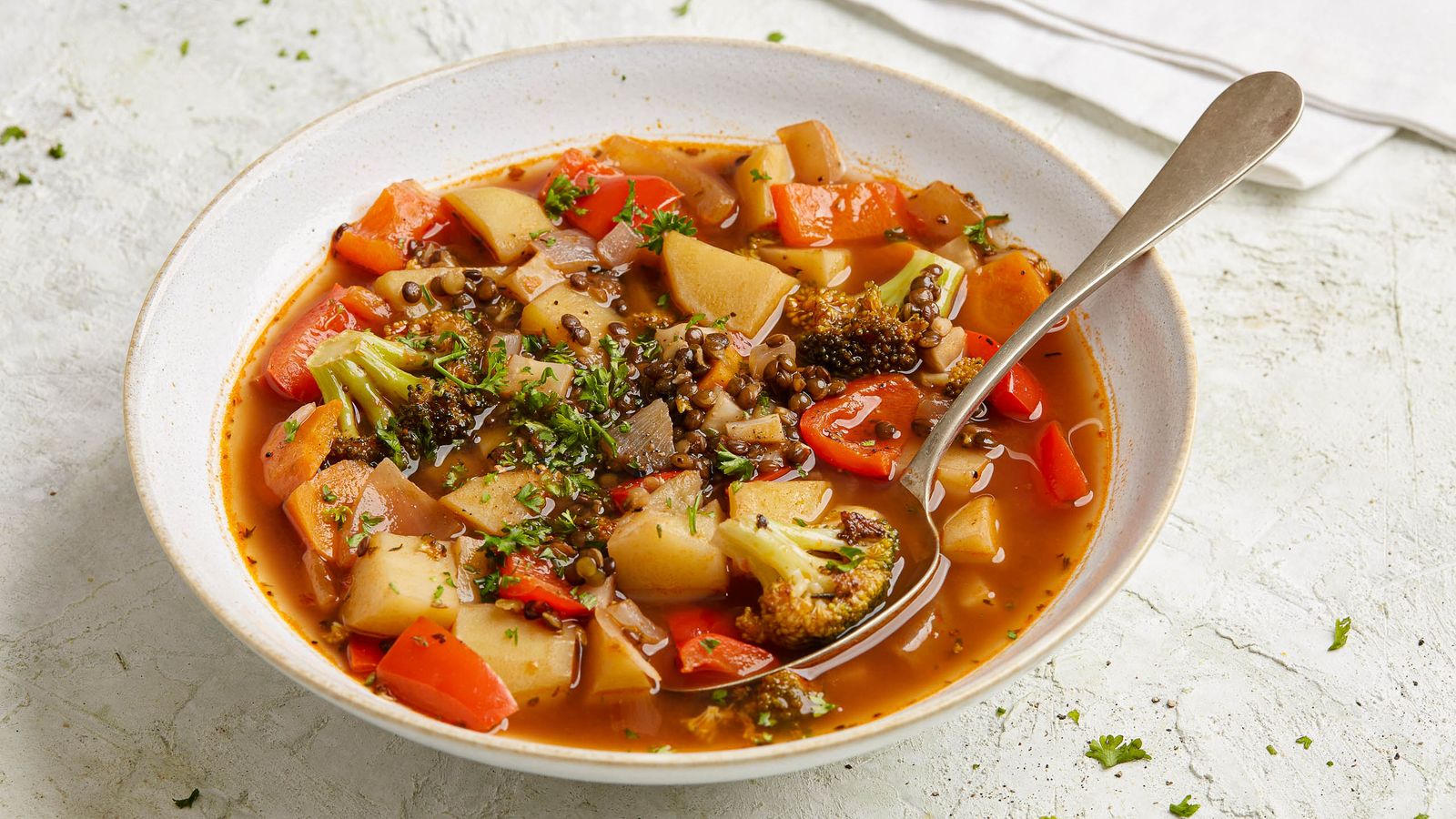 Kartoffelsuppe mit Belugalinsen