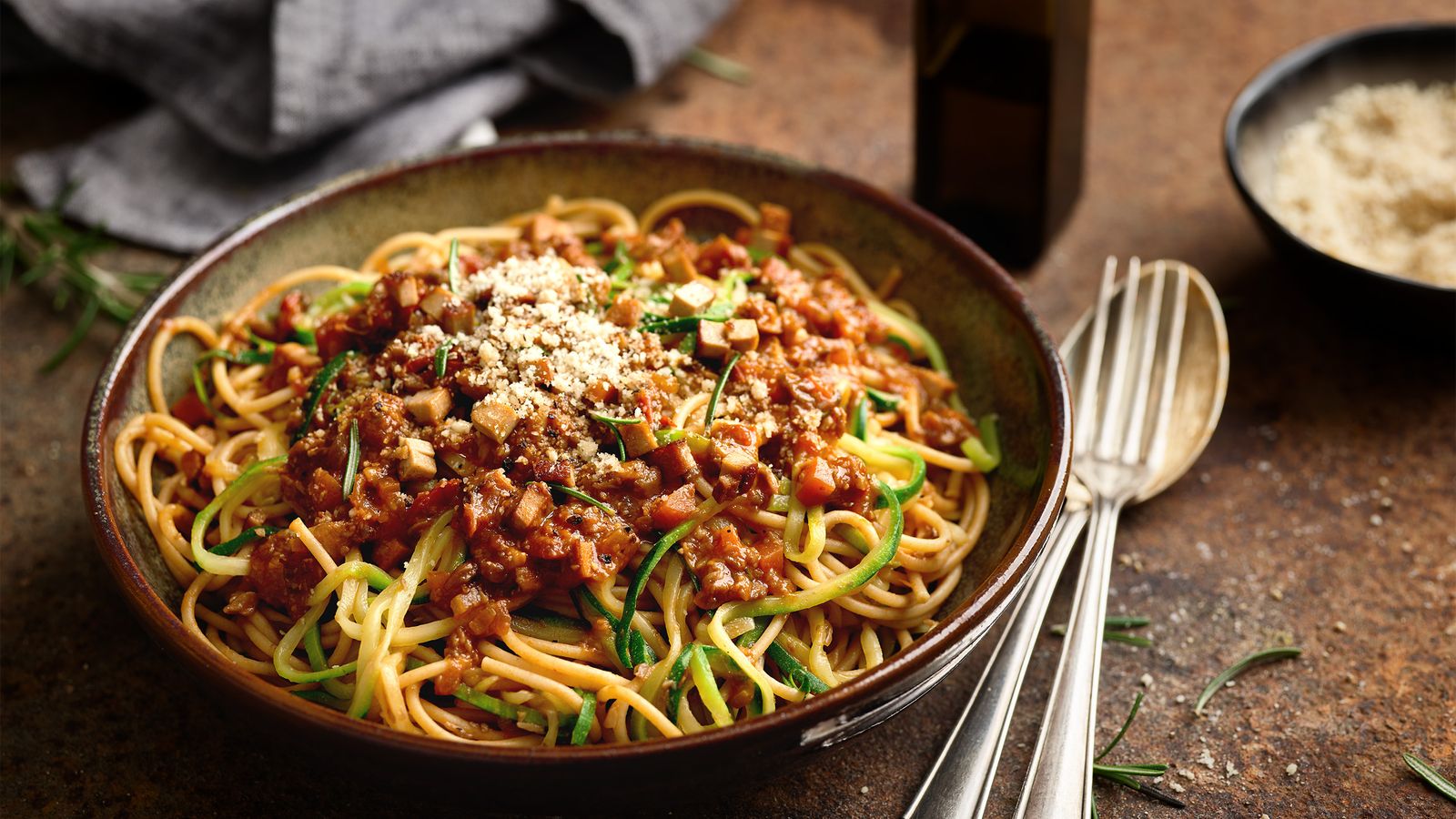 Spaghetti Champignon-Ragout
