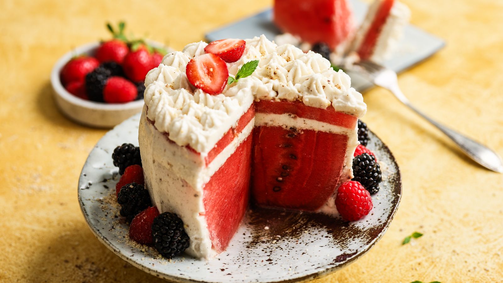 Torte aus Wassermelone
