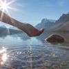 Wasser frisch von einem Bergsee